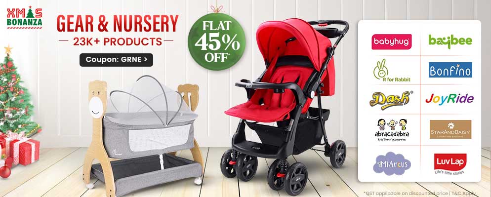 Get Flat 45% Off on Baby Gear and Nursery