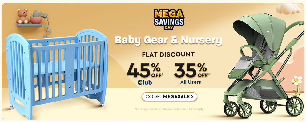 Avail Upto 45% discount on Baby Gear, Toys and More