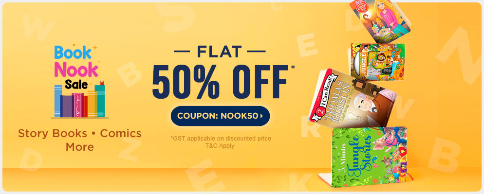 Book Nook Sale – Flat 50% off on Story Books, Comics and More