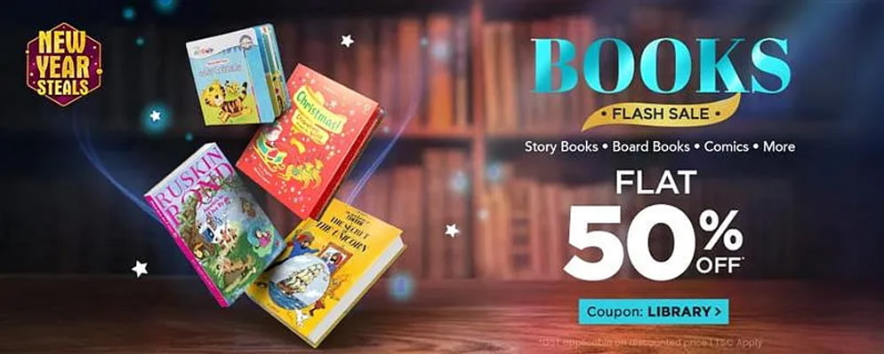 Flat 50% discount on Select Books