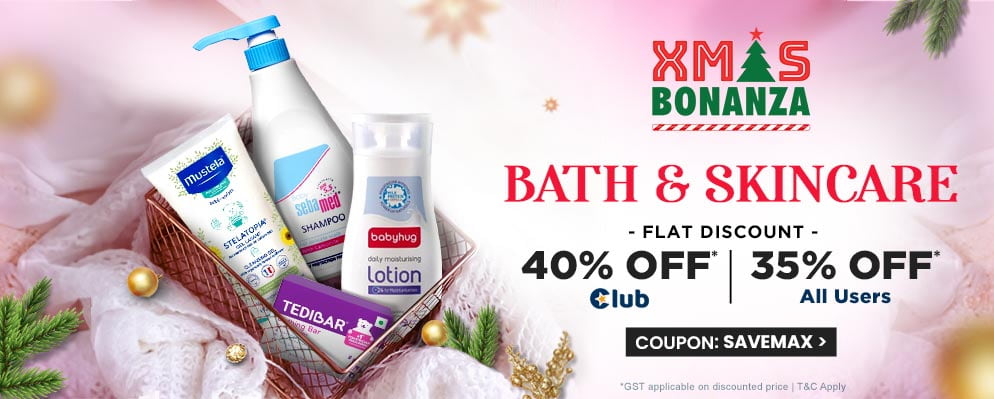 Get flat 35% off on branded body care products for babies