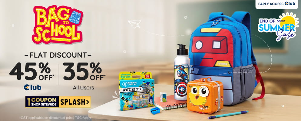 End Of Season Sale – Up to 45% Off on Bags, Books and more