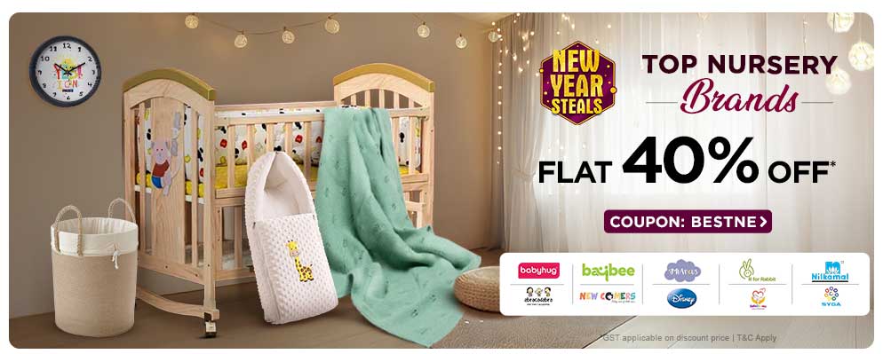 Get Flat 40% discount on Nursery Essentials