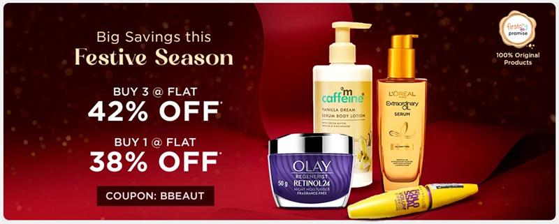 Flat 45% Discount on 5 Beauty and Body Care