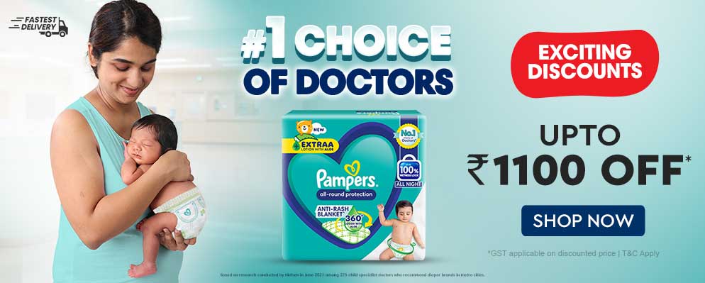 Up To ₹1100 discount on Bestselling Diapering Products