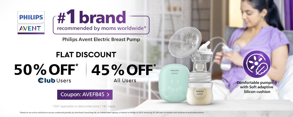 Get Upto 50% OFF on Philips Avent Electric Breast Pump