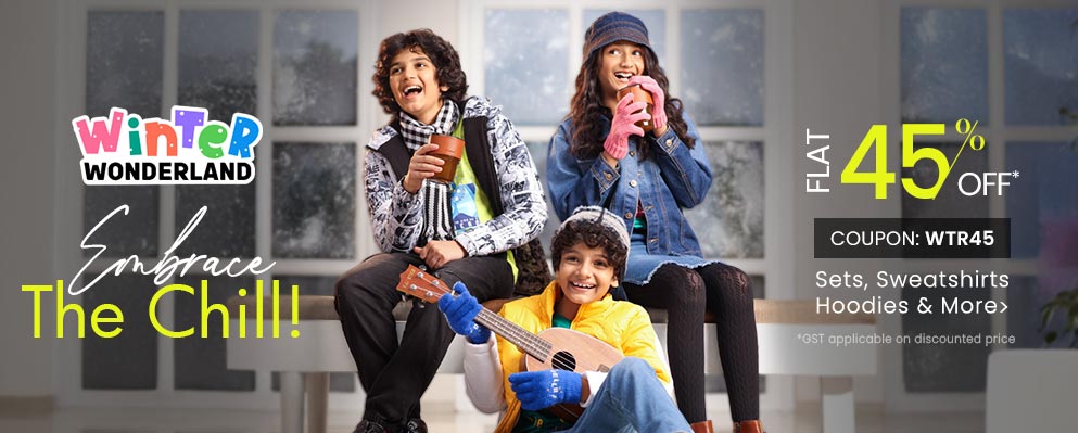 Get Flat 45% OFF on Kids Fashion