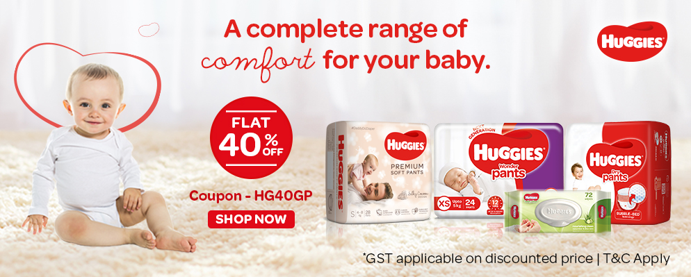 firstcry.com - Flat 40% discount on Huggies Diapers