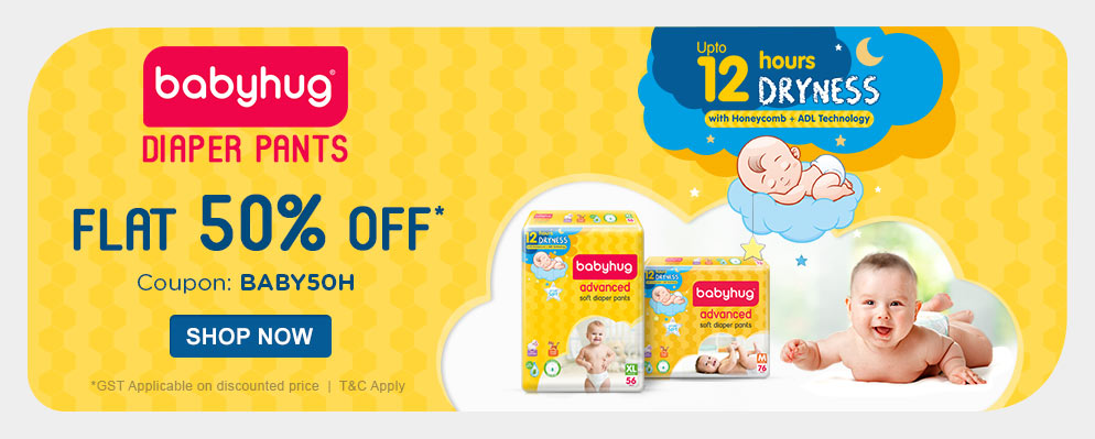 firstcry.com - Get Flat 50% off on Babyhug Diaper Pants