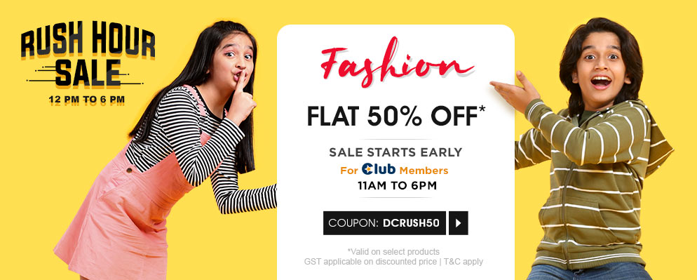 firstcry.com - Rush Hour Sale – Flat 50% Discount