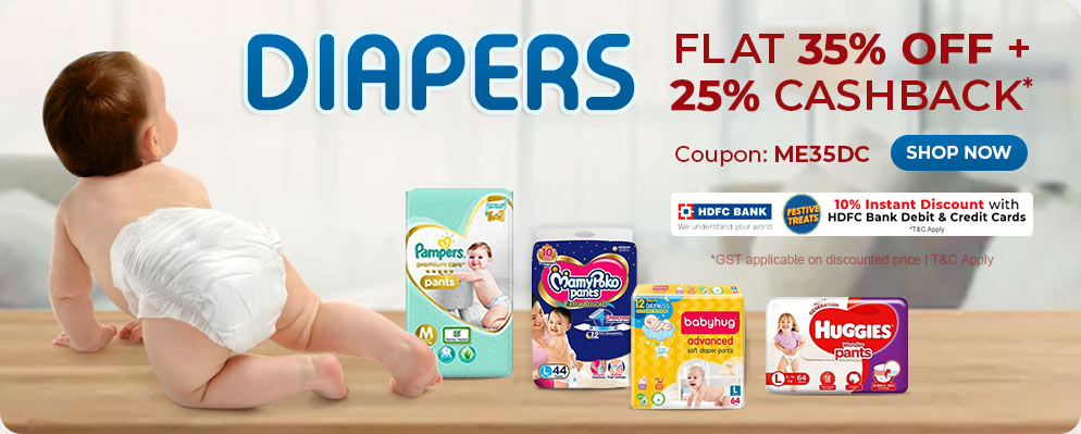 firstcry.com - Flat 35% Off on Baby Diapers