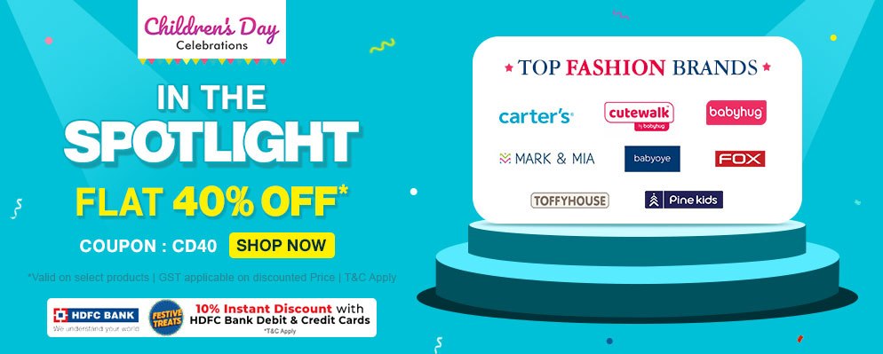 firstcry.com - Get 40% off on Selected Brand Kids and Toddler Fashion