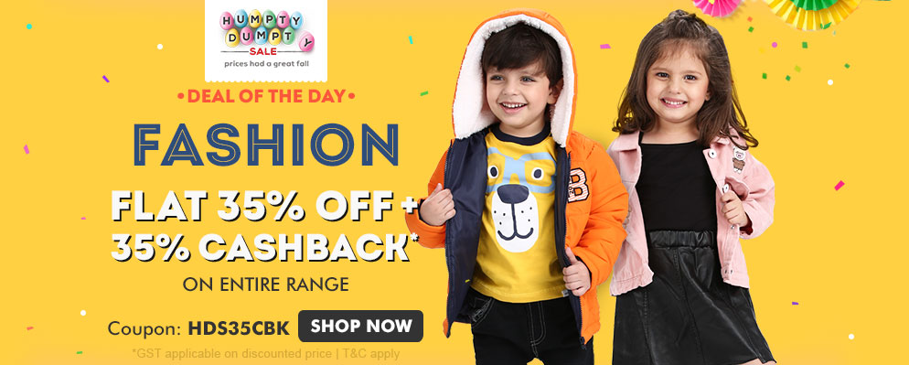 firstcry.com - Get 35% Discount + Extra 35% Cash Back on Entire Fashion Range