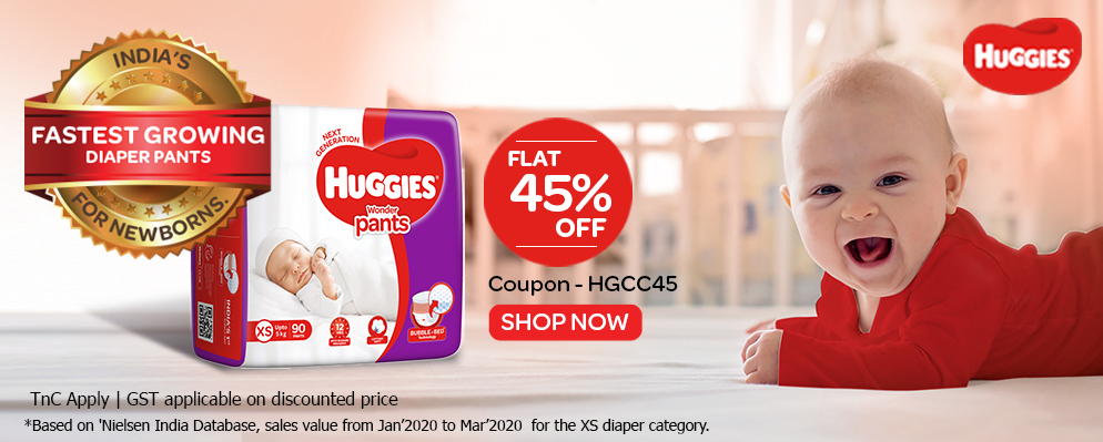 firstcry.com - Get 45% discount on Huggies Diapers