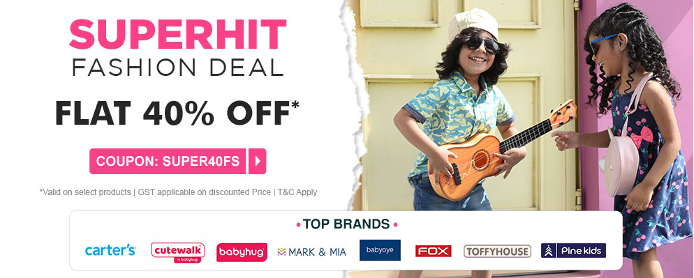 firstcry.com - Get Flat 40% off on Select Top Fashion Brands