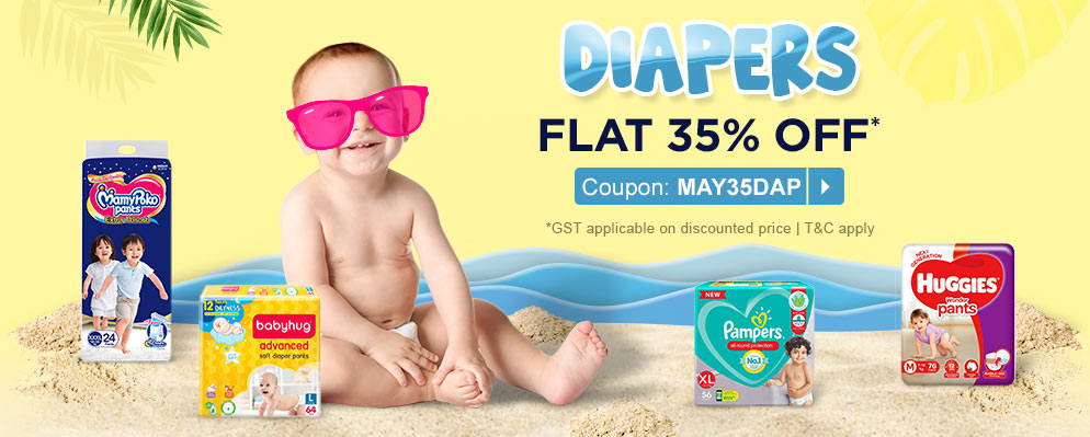 firstcry.com - 35% discount on Diapers