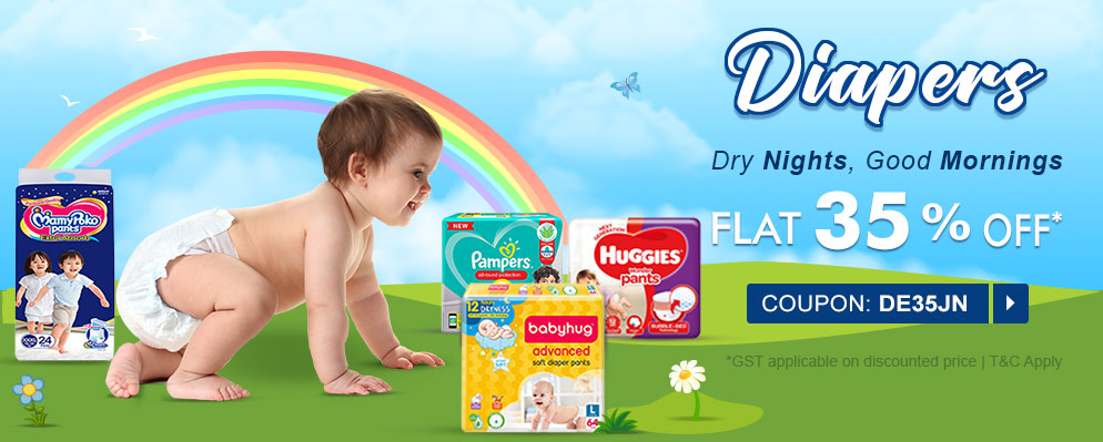 firstcry.com - Avail Flat 35% Discount on Diapers