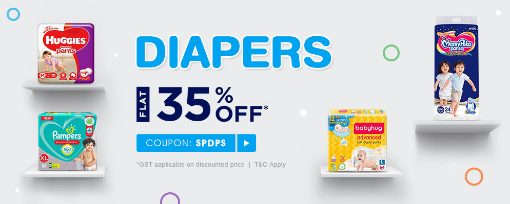 firstcry.com - Flat 35% OFF on Diapers