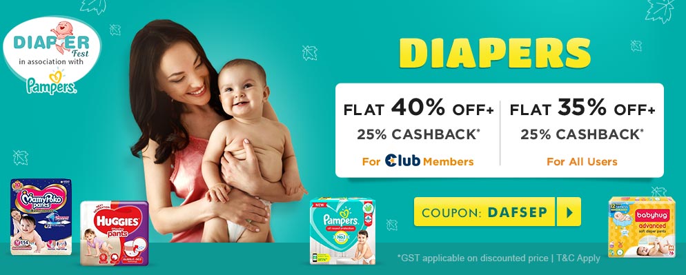 firstcry.com - Avail 35% OFF + Additional 25% OFF on Entire Diapering Range