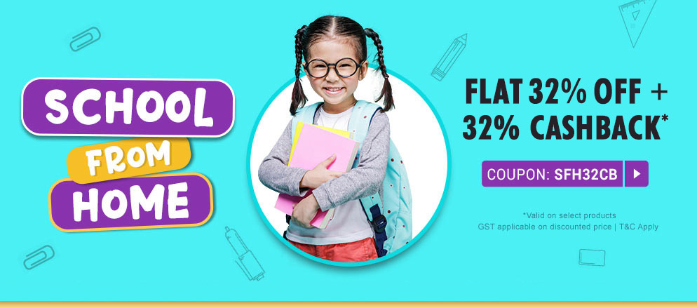 firstcry.com - 32% off + Extra 32% cashback on School Supplies, Books and CDs