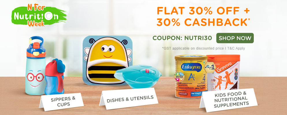 firstcry.com - 30% Discount + Additional 30% Cash-back on Feeding & Nursing Products