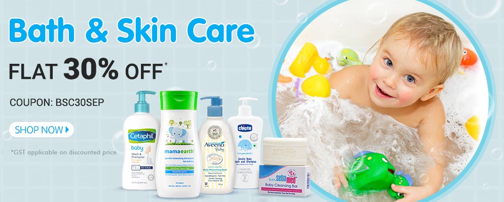 firstcry.com - Avail Flat 30% Discount on Entire Bath & Skin Care