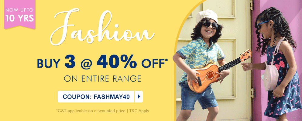 firstcry - Avail Buy 3 Get 40% OFF on Entire Fashion Range