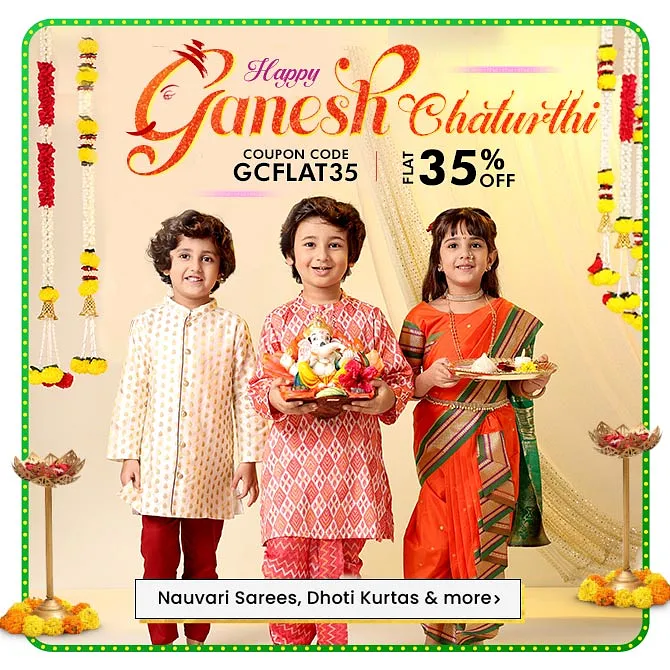 Get Flat 35% off on Kids Ganpati Wears