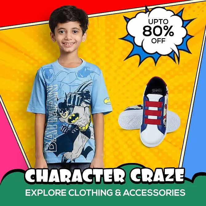 Avail Up to 80% off on Kids Clothing, Accessories and More