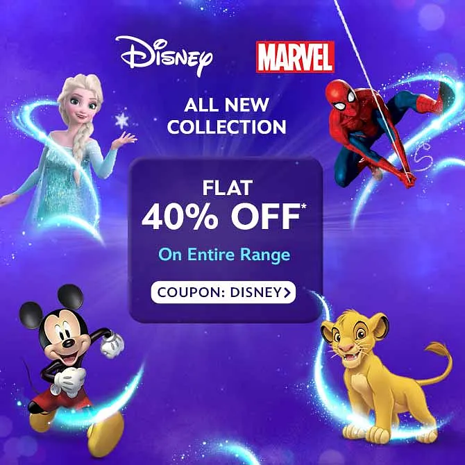 Get 40% OFF on Disney And Marvel Fashion Collection