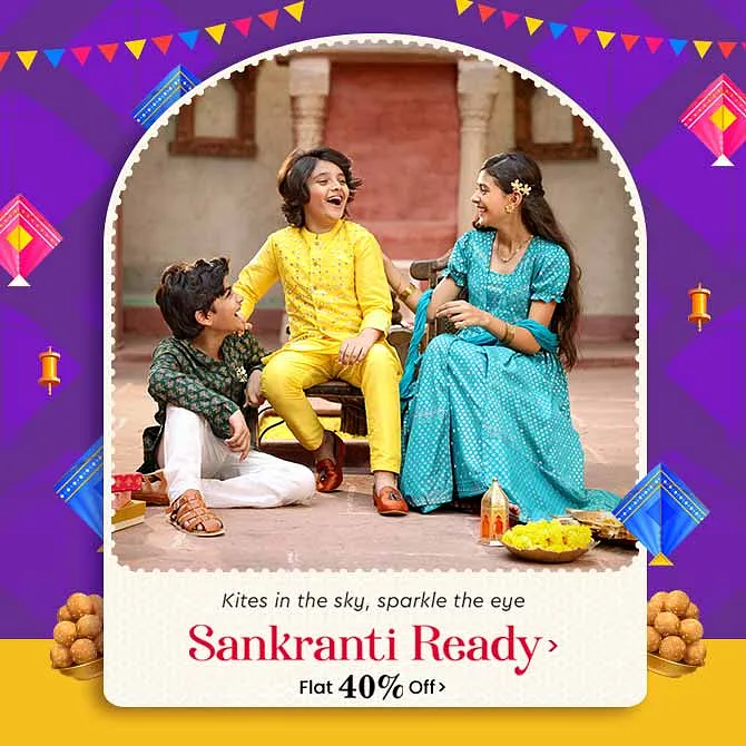 Avail 40% off on kids apparel for makasankranti