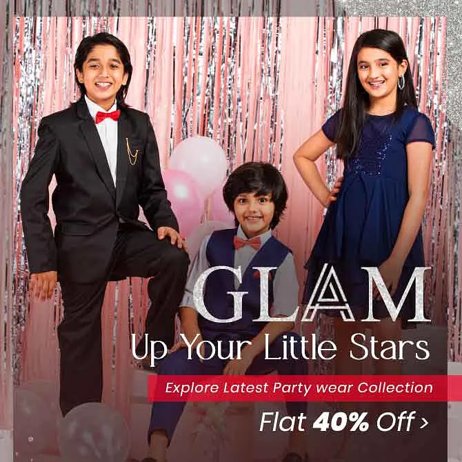 Get Flat 40% Off on Kids Party Wear