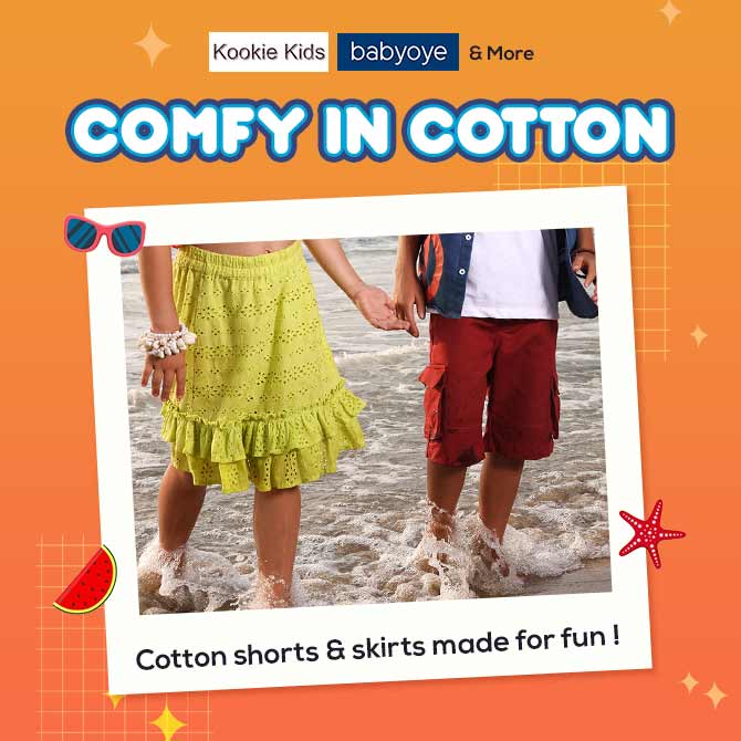 Firstcry - Cotton Shorts and Skirts starting at just ₹119.4