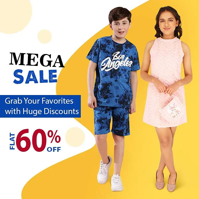 Mega Sale – Flat 60% Off on most products