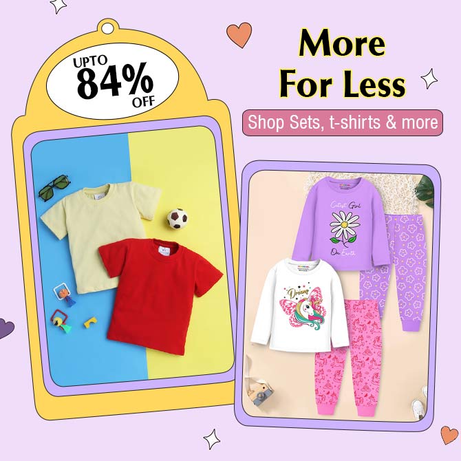 Get Up To 84% Off on Kids Fashion Wear