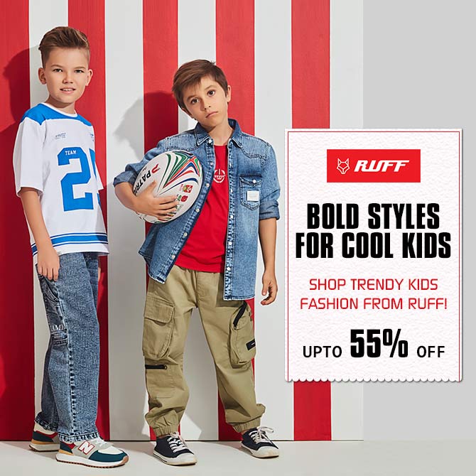Get Up To 55% discount on Kids Cool Clothing