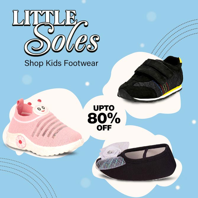 Get Up To 80% discount on Kids Footwear