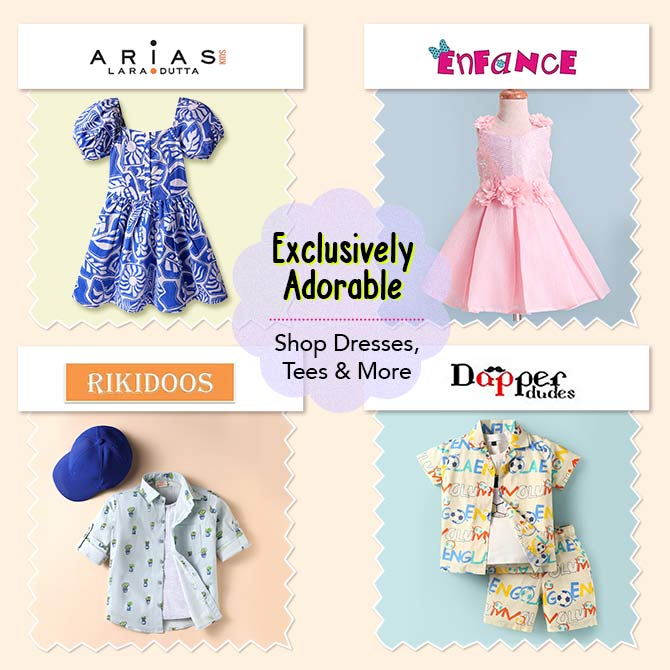 Best Selling Kids Dresses, Tees and More starting at just ₹220.01