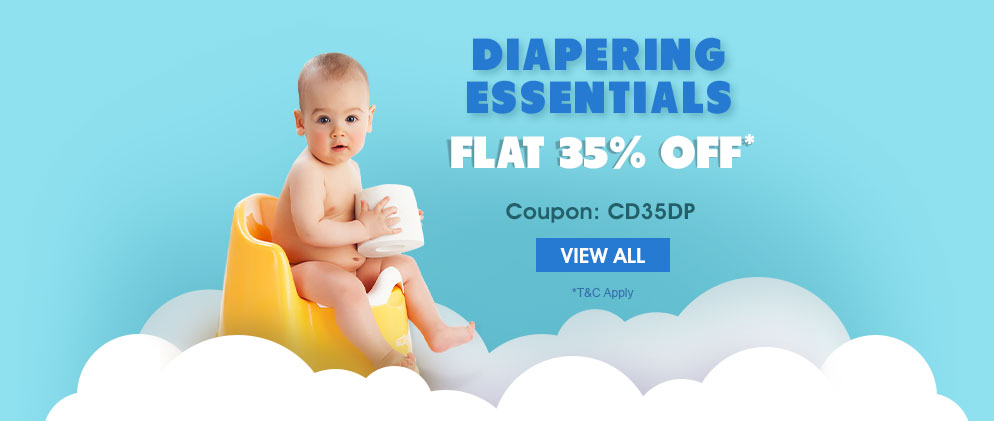 DIAPERING ESSENTIALS Flat 35% OFF*
