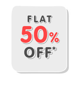 Flat 50% Off