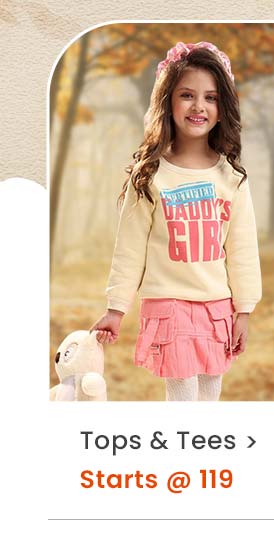 Kid's Tops and Tees starting at just ₹119