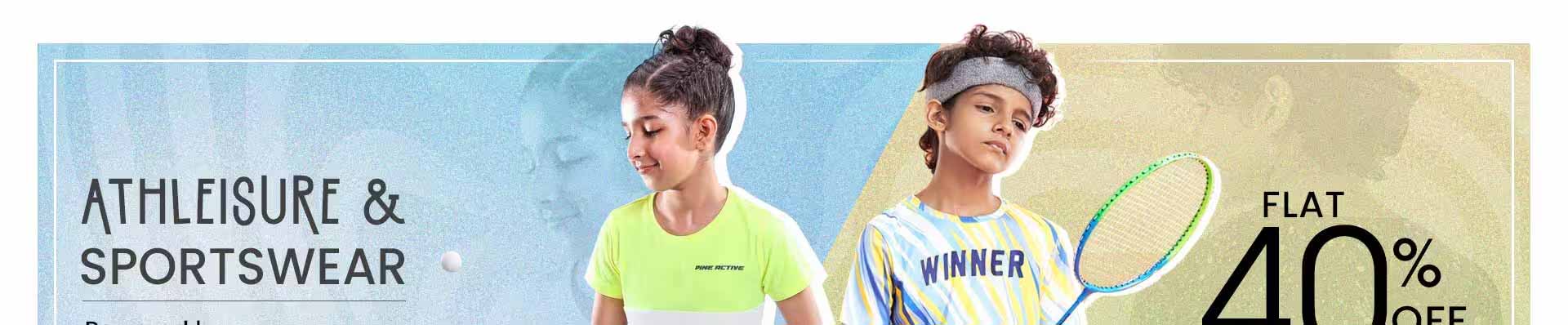 Get Flat 40% OFF on Kid's Sport Clothing and Accessories