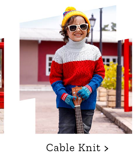 Cable Knit for Kids starting at just ₹110