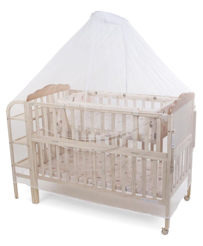 babyhug lily baby cot with bassinet