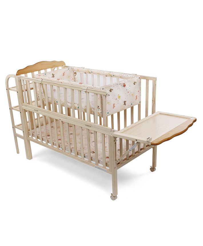 babyhug lily baby cot with bassinet