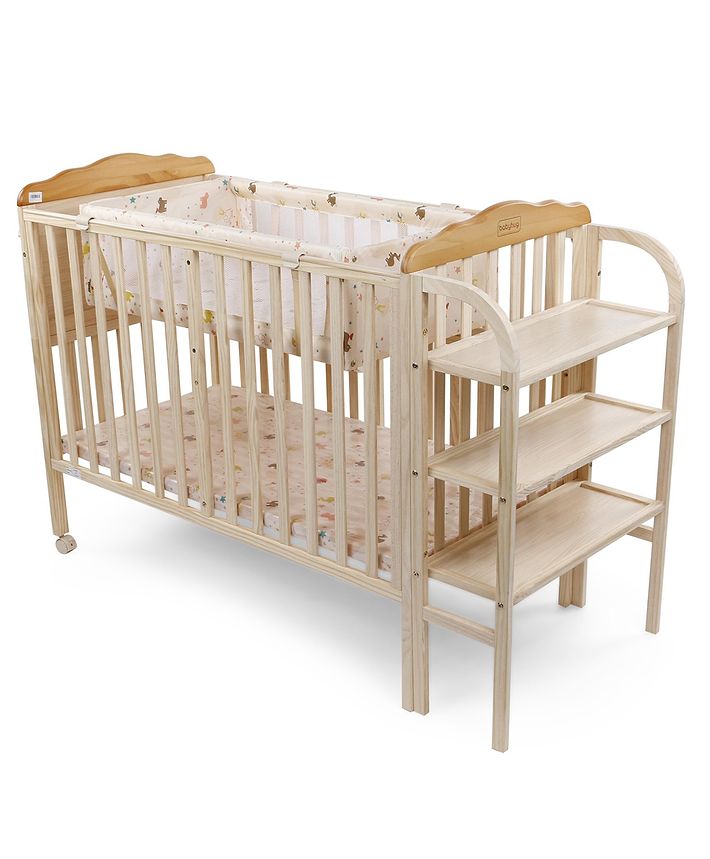 babyhug lily baby cot with bassinet