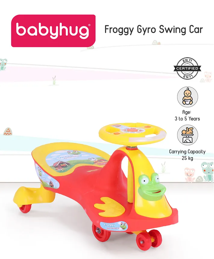 Babyhug Froggy Gyro Swing Car With Easy Steering Wheel Red Online in India Buy at Best Price from FirstCry 628764