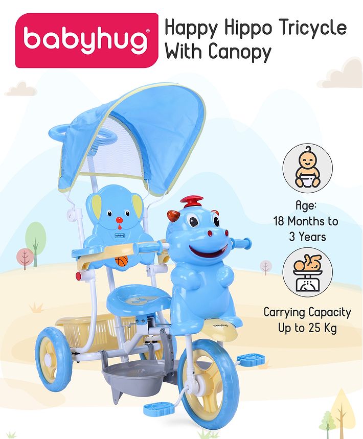 babyhug happy hippo tricycle