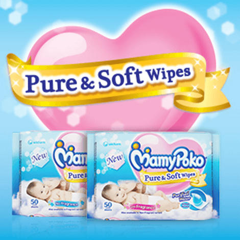 Mamypoko Pure & Soft Wipes