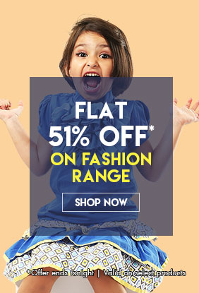 Flat 51% OFF* on Fashion range